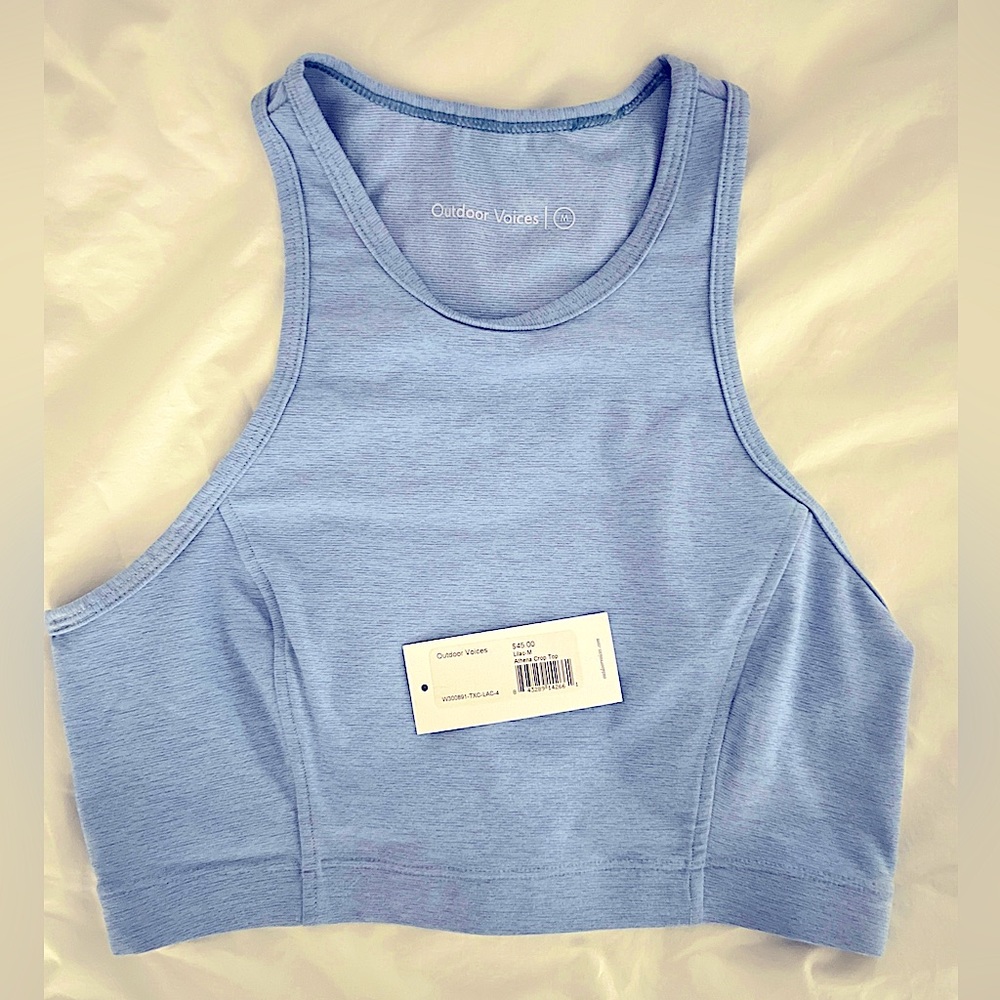 NWT Outdoor Voices Athena crop top size M color lilac